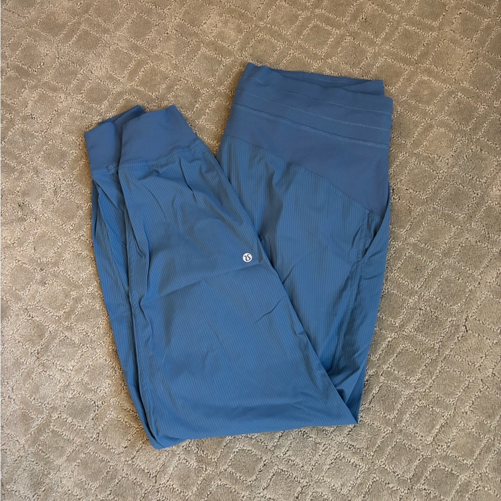 Blue Lululemon studio joggers